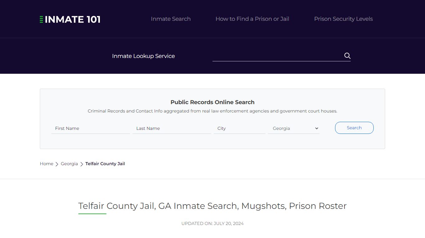 Telfair County Jail, GA Inmate Search, Mugshots, Prison Roster