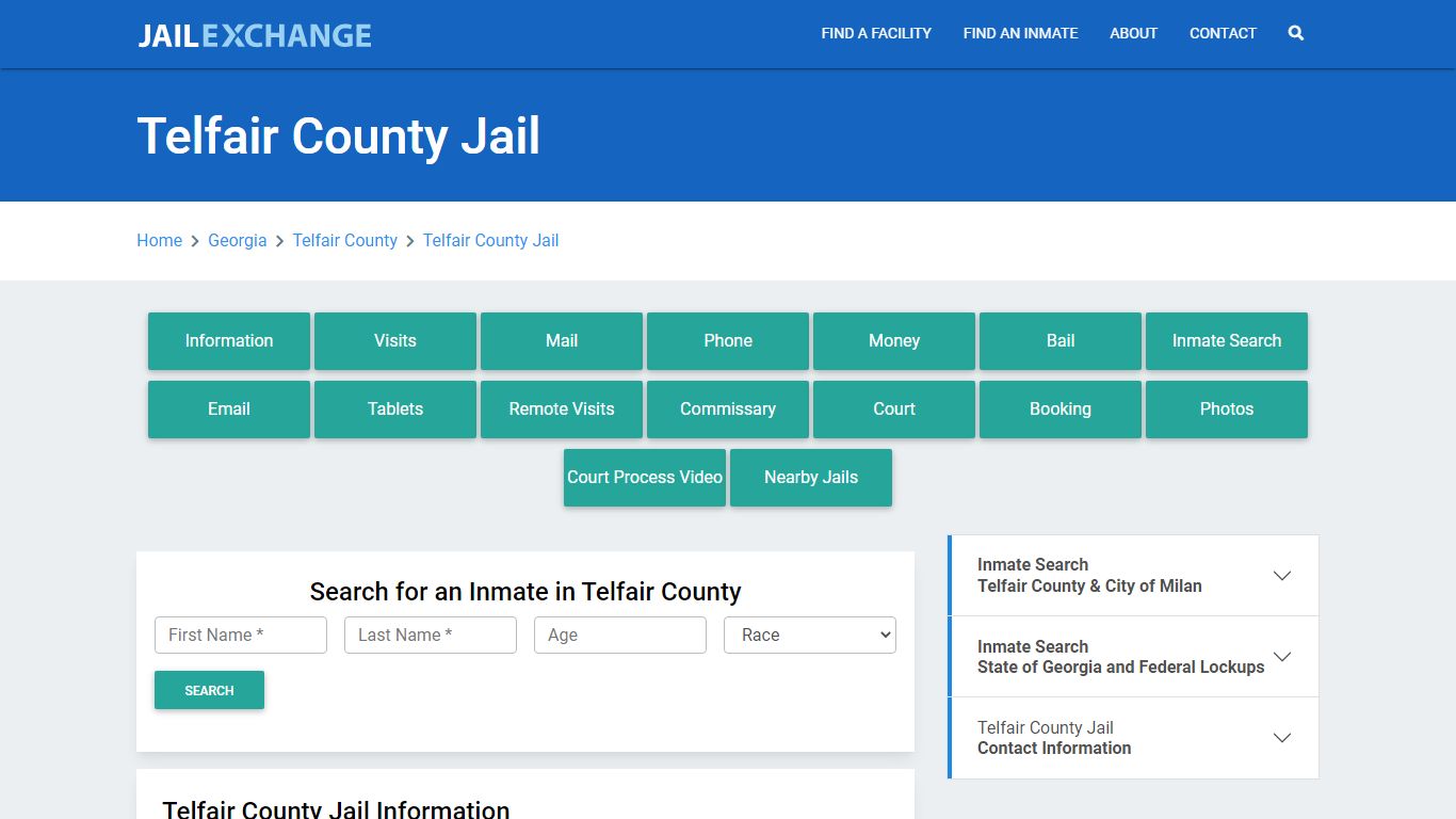 Telfair County Jail Roster Lookup, GA, Inmate Search